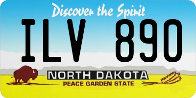 ND license plate ILV890