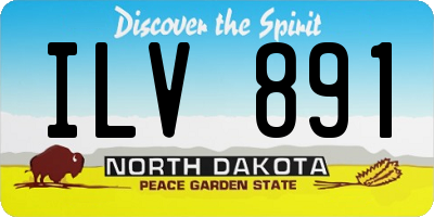 ND license plate ILV891