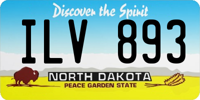ND license plate ILV893