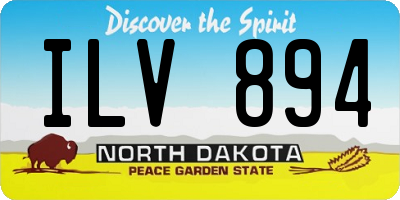 ND license plate ILV894