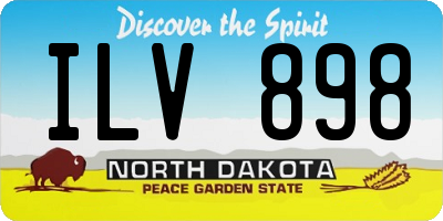 ND license plate ILV898