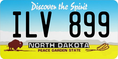 ND license plate ILV899