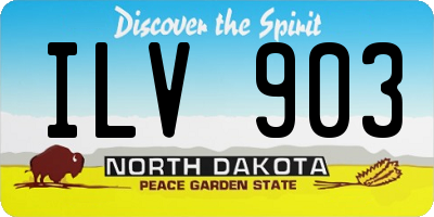 ND license plate ILV903