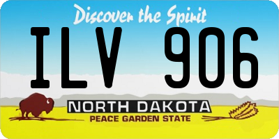 ND license plate ILV906