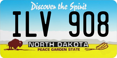 ND license plate ILV908