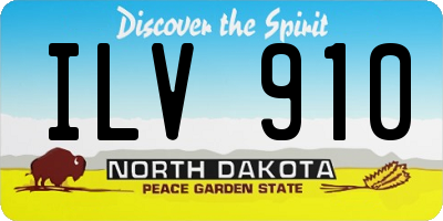 ND license plate ILV910