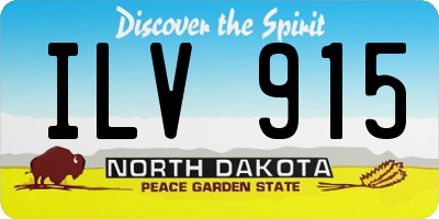 ND license plate ILV915