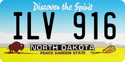 ND license plate ILV916