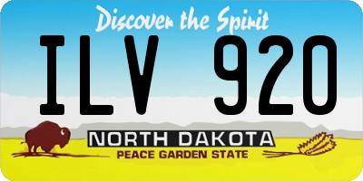 ND license plate ILV920