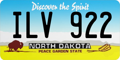 ND license plate ILV922
