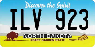 ND license plate ILV923