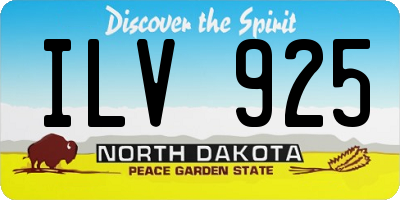 ND license plate ILV925