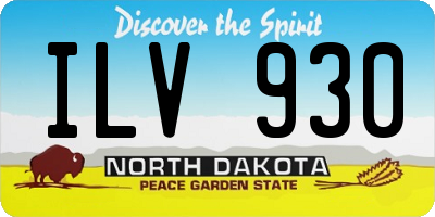 ND license plate ILV930