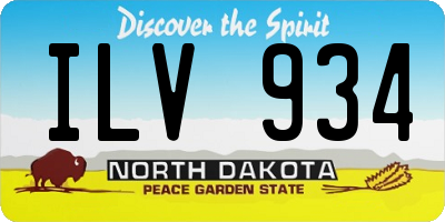 ND license plate ILV934