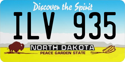 ND license plate ILV935
