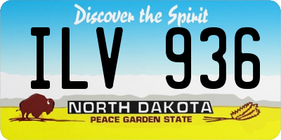 ND license plate ILV936
