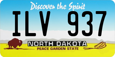ND license plate ILV937
