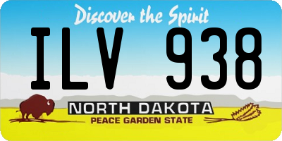 ND license plate ILV938