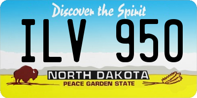 ND license plate ILV950