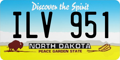 ND license plate ILV951