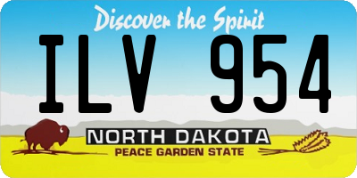 ND license plate ILV954