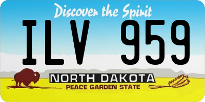 ND license plate ILV959
