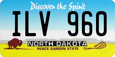 ND license plate ILV960