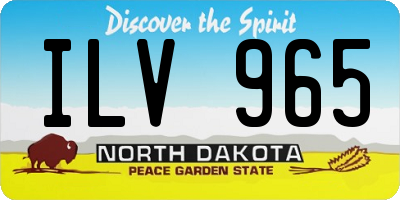 ND license plate ILV965