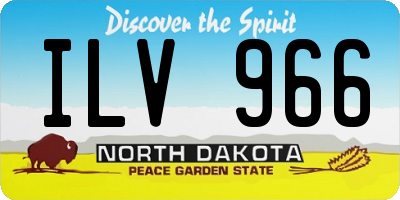 ND license plate ILV966