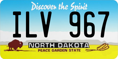 ND license plate ILV967