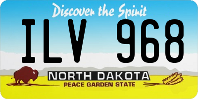 ND license plate ILV968