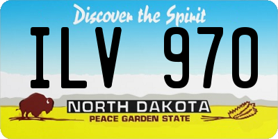 ND license plate ILV970