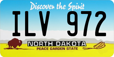 ND license plate ILV972