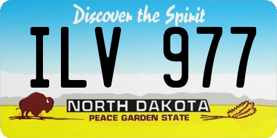 ND license plate ILV977