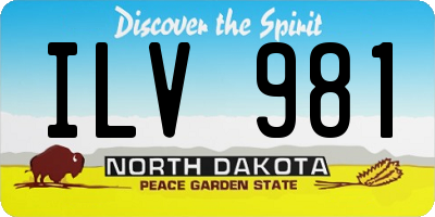 ND license plate ILV981