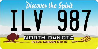 ND license plate ILV987