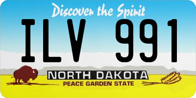 ND license plate ILV991