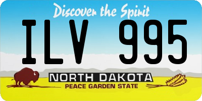 ND license plate ILV995