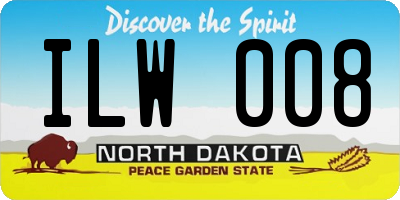 ND license plate ILW008