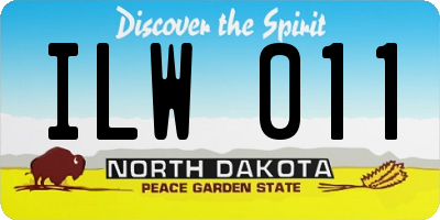 ND license plate ILW011
