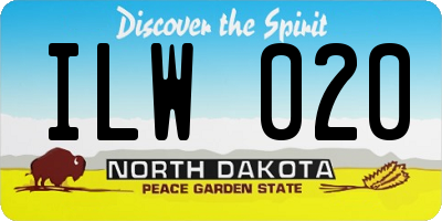 ND license plate ILW020