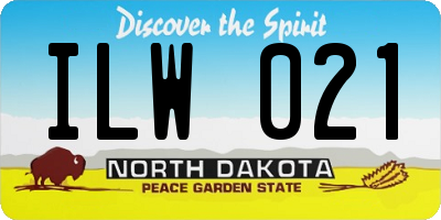 ND license plate ILW021
