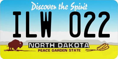 ND license plate ILW022