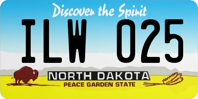ND license plate ILW025