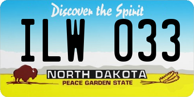 ND license plate ILW033