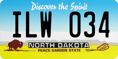 ND license plate ILW034