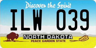 ND license plate ILW039