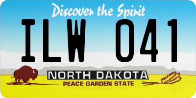 ND license plate ILW041