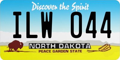 ND license plate ILW044