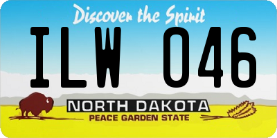 ND license plate ILW046